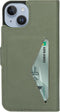 Mobiparts iPhone 14 - Classic Wallet Case - Ruimte voor pasjes - Groen