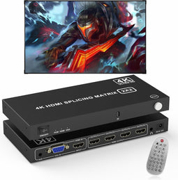 2x2 HDMI Video Wall Controller: Creëer een verbluffende videomuur met jouw schermen