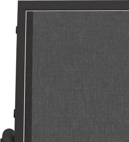 vidaXL Schuifbank tuin 120,5x76x86,5 cm textielfolie en staal zwart