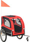 vidaXL - Hondenfietstrailer - rood - en - zwart