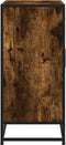 vidaXL - Dressoir - 68x35x76 - cm - bewerkt - hout - en - metaal - gerookt - eiken