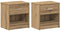 vidaXL - Nachtkastjes - 2 - st - met - lade - 39x28x41 - cm - artisanaal - eikenkleurig