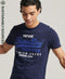 Superdry VL TEE - Heren T-shirt Slimfit - Biologisch katoen - Dark Blue