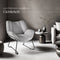 tectake® Loungefauteuil Kjeld - Relaxfauteuil - Bouclé bekleding - Lichtgrijs