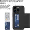 imoshion Hoesje Geschikt voor iPhone 15 Pro Hoesje - Ruimte voor 2 pasjes - imoshion Backcover met pasjeshouder - Zwart