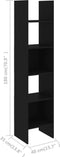 vidaXL - Boekenkast - 40x35x180 - cm - bewerkt - hout - zwart