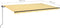 vidaXL - Luifel - handmatig - uittrekbaar - 500x350 - cm - geel - en - wit
