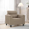 vidaXL - Fauteuil - 60 - cm - microvezelstof - taupe