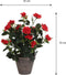 Mica Decorations Rozenstruik Kunstplant in Bloempot Stan - H33 x Ø25 cm - Rood