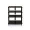 NorStone Bergen 2 - Audiomeubel - 4 glazen planken - Zwart hoogglans