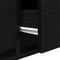 vidaXL - TV-meubel - Zwart - Eiken - 100x31x25,5 - cm - Bewerkt - Hout