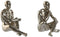 Decoratieve figuren Home ESPRIT Gouden Zilverkleurig 19 x 13,5 x 22 cm (2 Stuks)