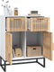 vidaXL - Dressoir - 60x30x75 - cm - bewerkt - hout - wit