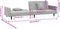 vidaXL - Slaapbank - 2-zits - met - 2 - kussens - fluweel - lichtgrijs