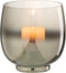 J-Line windlicht Rond - glas - grijs/zilver - medium