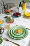 CABANAZ - bord, keramiek, LARGE PLATE, doorsnede 27 cm, groen