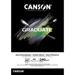 Canson - Tekenblok canson grad mixed media bl a5 20v 240gr | 5 stuks