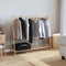 vidaXL - Kledingrek - met - schappen - 106x34x102 - cm - bamboe