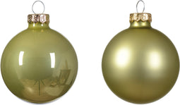 Kerstbal glas d6 cm pstch ass 10st kerst