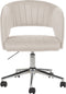 KATONAH - Bureaustoel - Beige - Fluweel
