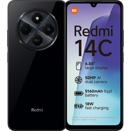 Xiaomi Redmi 14C - Zwart - 128 GB - Dubbele fysieke simkaart