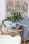 TS Collection - Bloempot Dutch blue - 24x21 - Metaal & Epoxy - Exclusieve woonitems voor binnen - Handgemaakt - Unieke print - Designed by Lammie