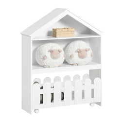 SoBuy Kinderboekenkast - 91 x 30 x 114 cm - Max. 25 kg - Wit
