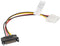 Lanberg CA-SAHD-10CU-0015 - xATA interne kabel - Molex naar SATA - Geel Rood Zwart 15cm