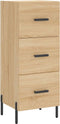 vidaXL - Dressoir - 34,5x34x90 - cm - bewerkt - hout - sonoma - eiken