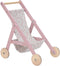 Little Dutch - Houten Poppenbuggy - Rubberen wielen Soft Flowers - Roze