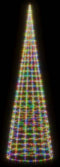 vidaXL - Lichtkegel - aan - vlaggenmast - 3000 - meerkleurige - LED's - 800 - cm