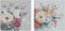 Schilderij DKD Home Decor Blommor (80 x 2,8 x 80 cm) (2 Stuks)
