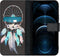 iMoshion Hoesje Geschikt voor iPhone 12 Pro / 12 Hoesje Met Pasjeshouder - iMoshion Design Softcase Bookcase - Zwart / Meerkleurig / Dreamcatcher