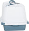 vidaXL - Kattenbak - 56x40x40 - cm - polypropeen - wit - en - blauw