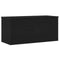 vidaXL - Opbergdoos - met - Deksel - Zwart - Eiken - 100x42x46 - cm - Gelaagd - Hout