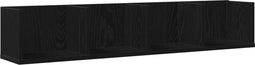vidaXL - CD - Wandplank - Zwart - Eiken - 100x18x18 - cm - Geengineerd - Hout
