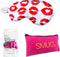 SMUG Slaapmasker - 100% Verduisterend - Verstelbaar Oogmasker in Satijn - Kiss Print