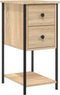 vidaXL - Nachtkastjes - 2 - st - 32x42x70 - cm - bewerkt - hout - sonoma - eikenkleurig