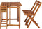 vidaXL - Tuintafel - met - plantenbak - en - 2 - bistrostoelen - massief - acaciahout