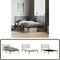 vidaXL - Bedframe - met - hoofdbord - metaal - zwart - 100x190 - cm