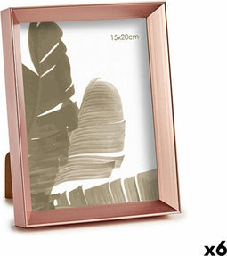 Gift Decor Fotolijsten 17,3 X 3,3 X 22,3 Cm Roze Koper Plastic Glas (6 Stuks)