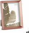 Gift Decor Fotolijsten 17,3 X 3,3 X 22,3 Cm Roze Koper Plastic Glas (6 Stuks)