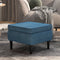 vidaXL - Kruk - met - houten - poten - fluweel - blauw