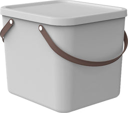 Rotho - Prullenbak van 40L - Opbergcontainer - Wit mat