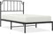 vidaXL - Bedframe - met - hoofdbord - metaal - zwart - 100x200 - cm