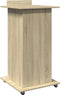 vidaXL - Lessenaar - met - wielen - en - lade - 55x55x107 - cm - hout - sonoma - eiken