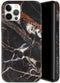 Selencia iPhone 12 (Pro) - Aurora Fashion Backcover - 100% gerecycled - Zwart Marmer