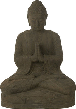 J-Line Standbeeld Namaste Cement/Resin Zwart