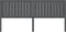 vidaXL - Hoofdbord - 205,5x4x100 - cm - massief - grenenhout - grijs