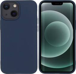 iMoshion Hoesje Geschikt voor iPhone 13 Mini Hoesje Siliconen - iMoshion Color Backcover - Donkerblauw